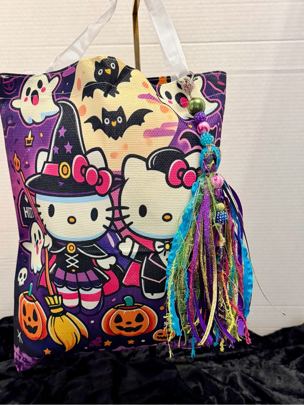Hello Kitty Purple Halloween Trick-or-Treat Tote with Tassel